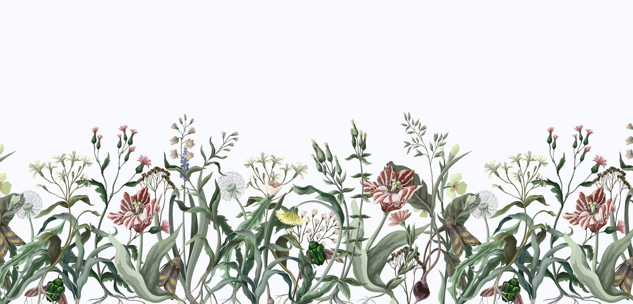 Trendy Wildflowers Wallpaper