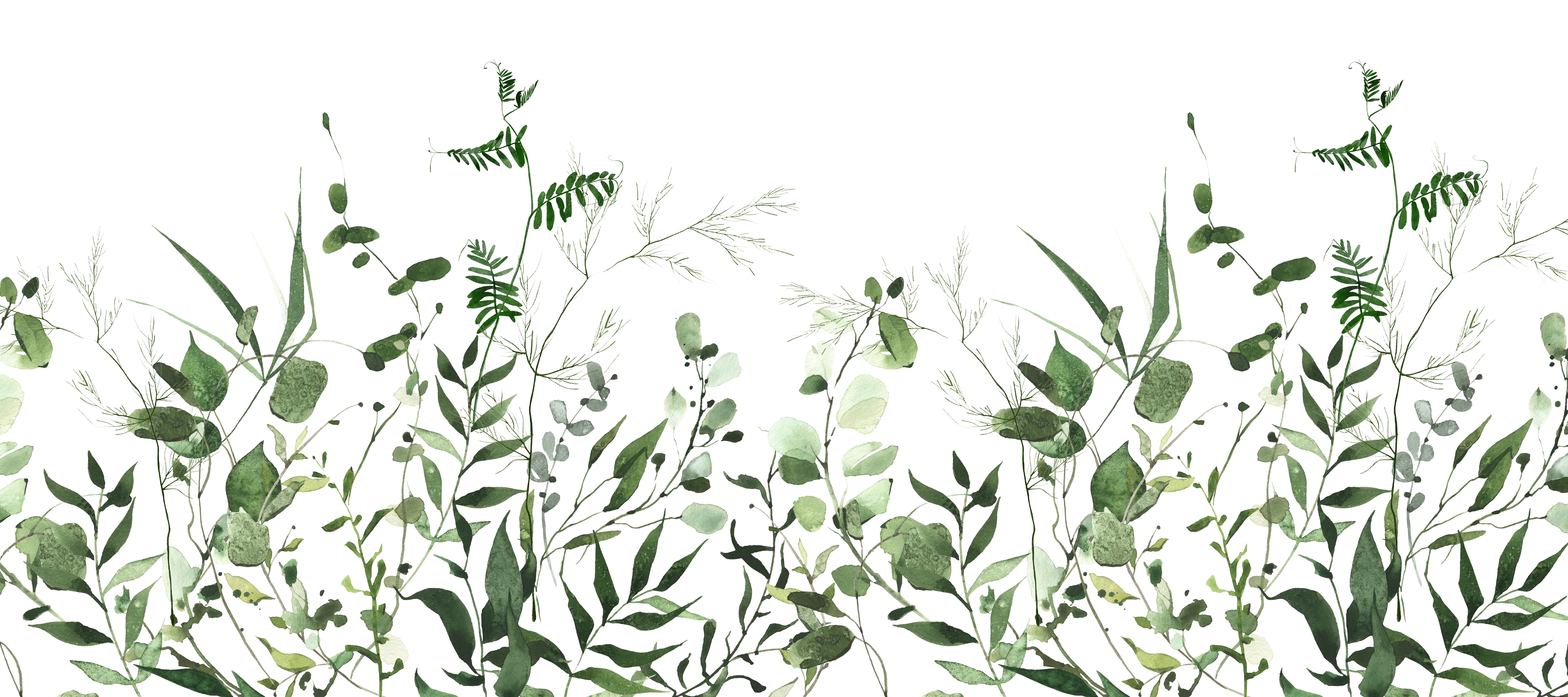 Green foliage wallpaper