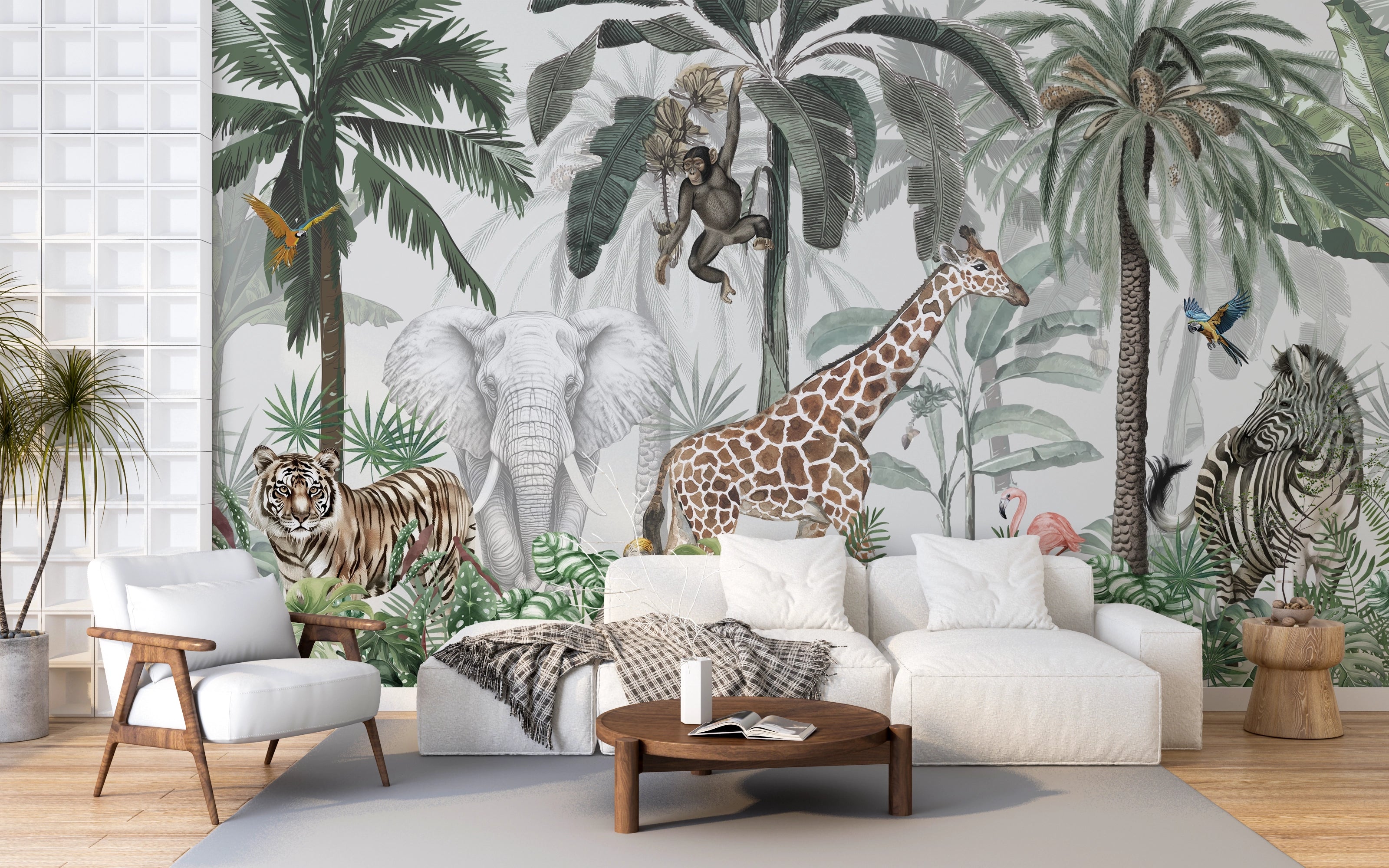 Jungle Animals Custom Wallpaper