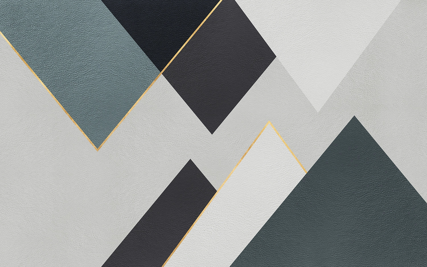 Geometric Triangle Faux Leather Wallpaper