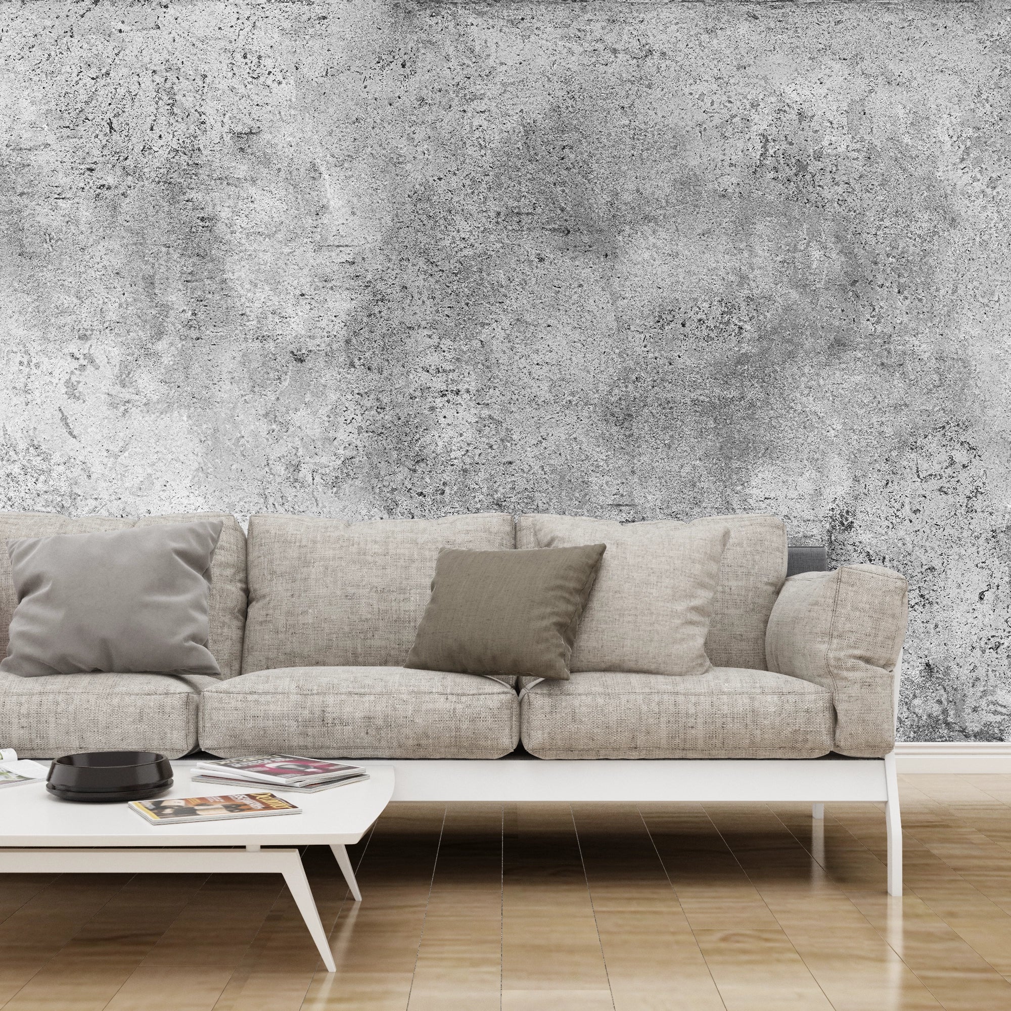 Concrete imitation wallpaper