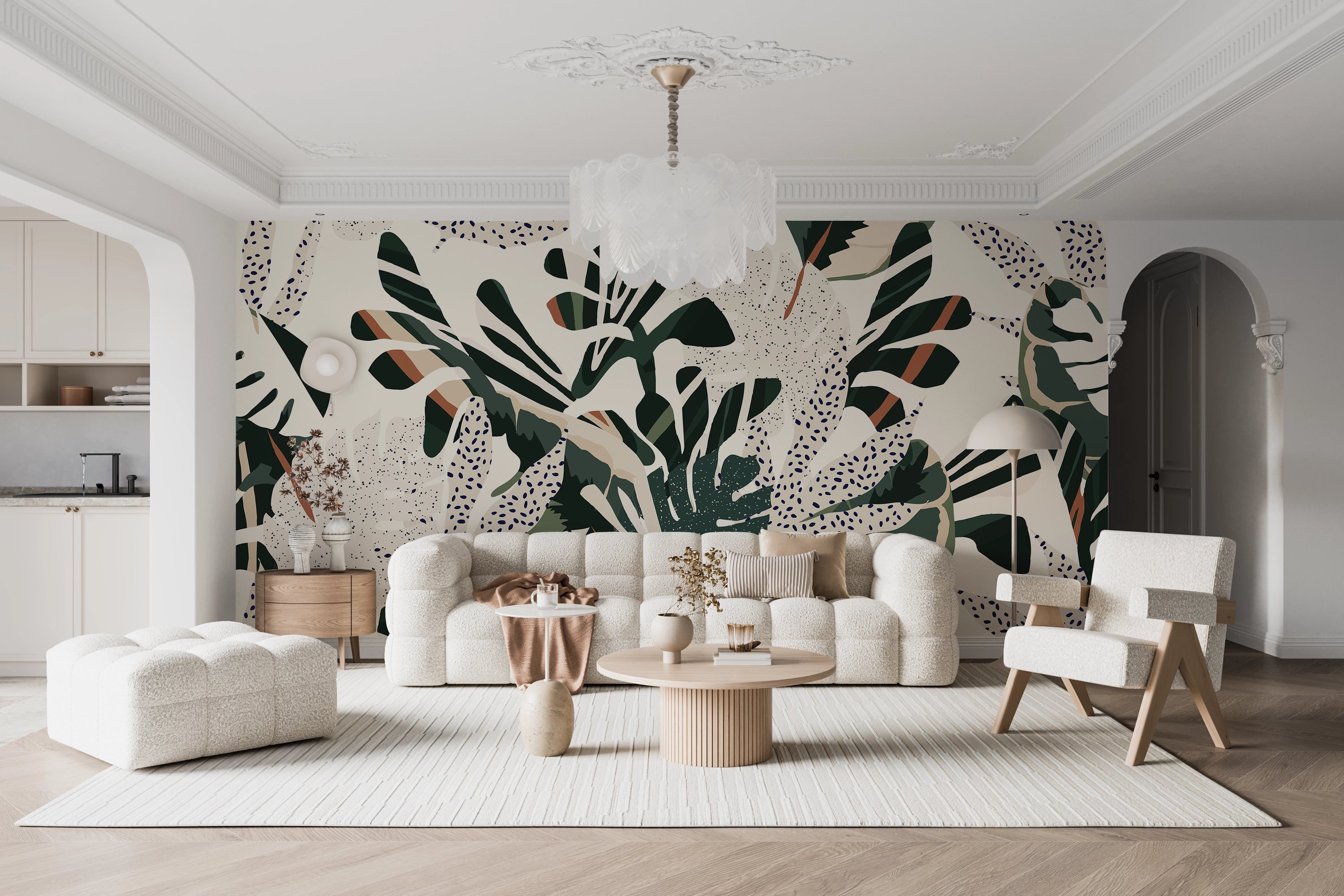 Monstera Deliciosa Leaf Wall Mural