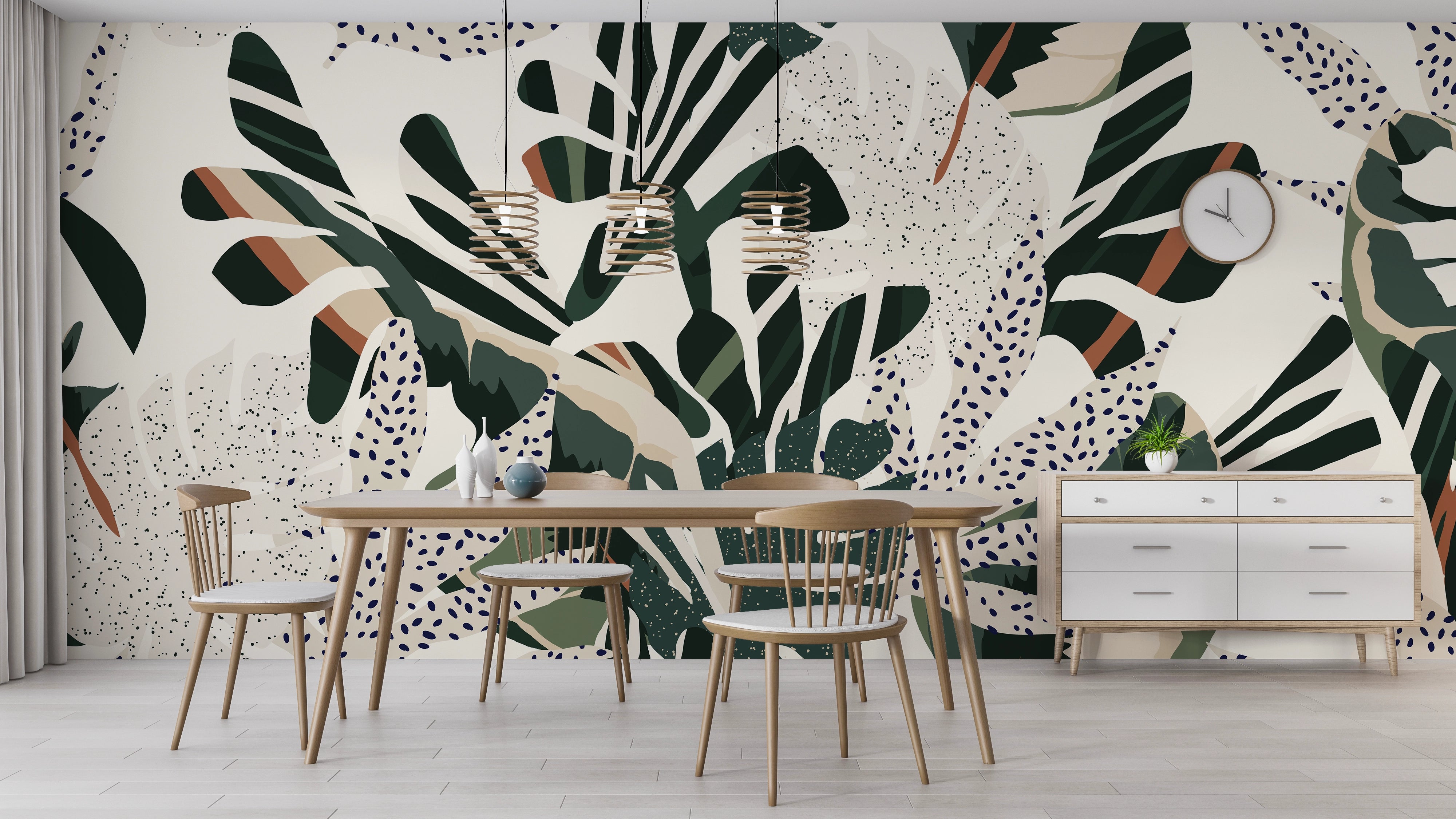 Monstera Deliciosa Leaf Wall Mural