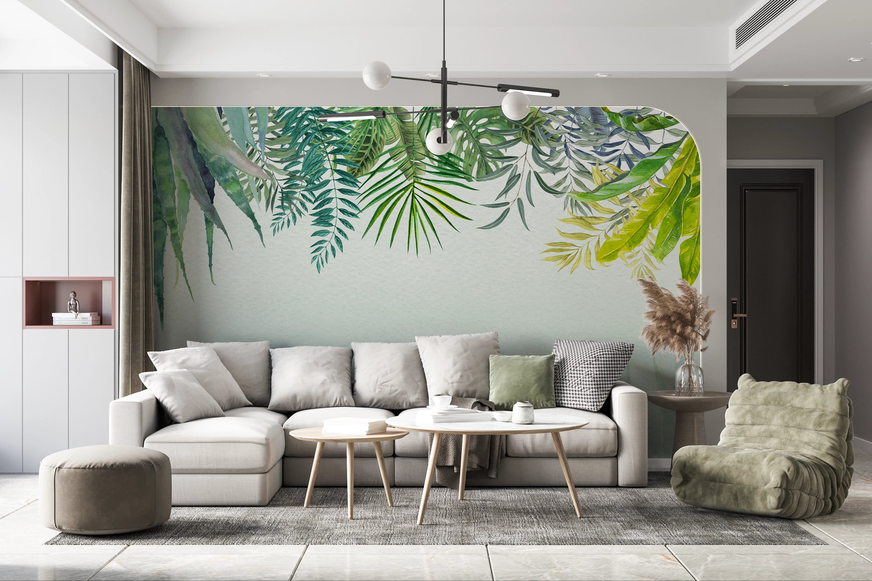 Plant leaf mural