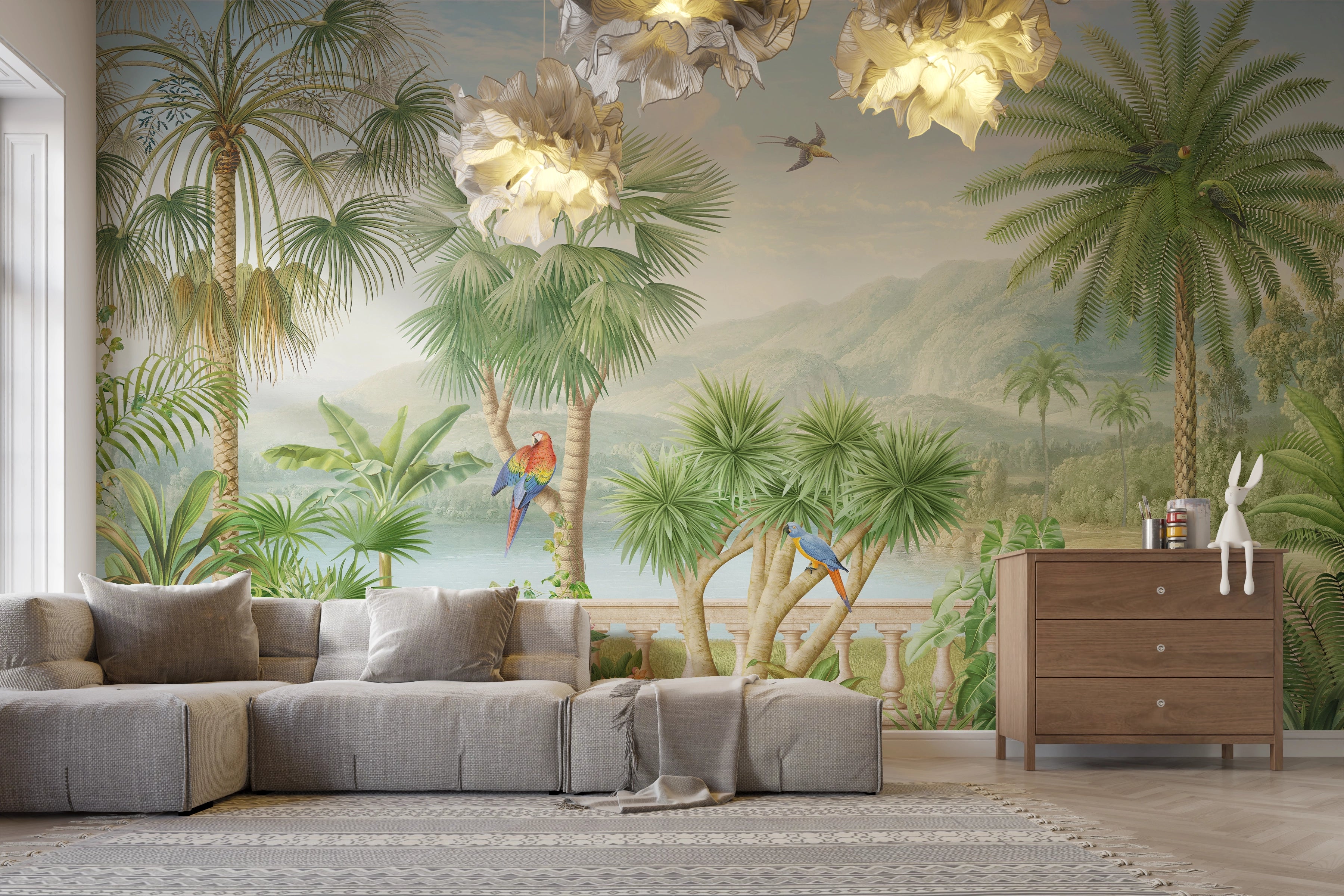 Tropical jungle mural