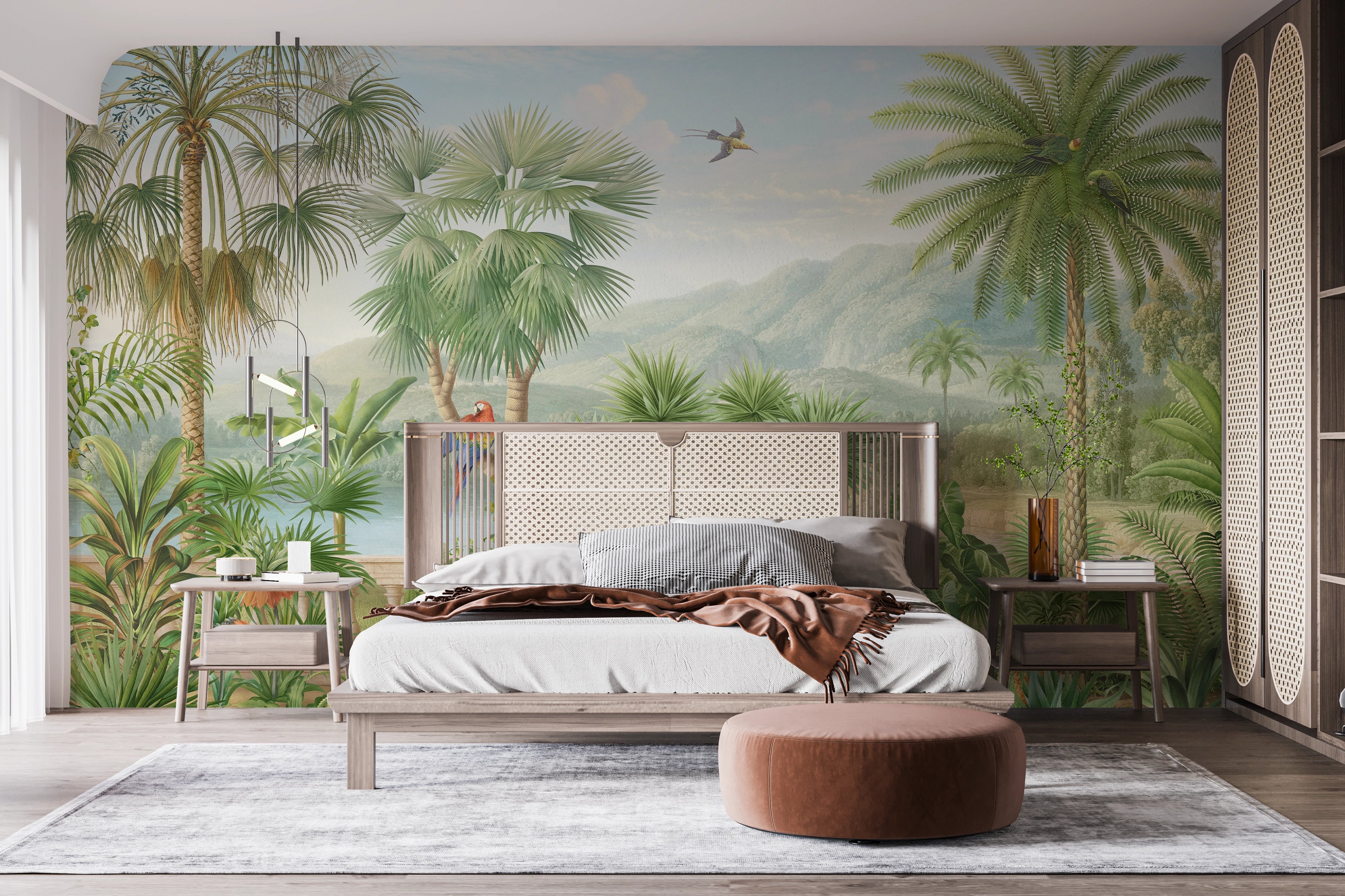 Tropical jungle mural