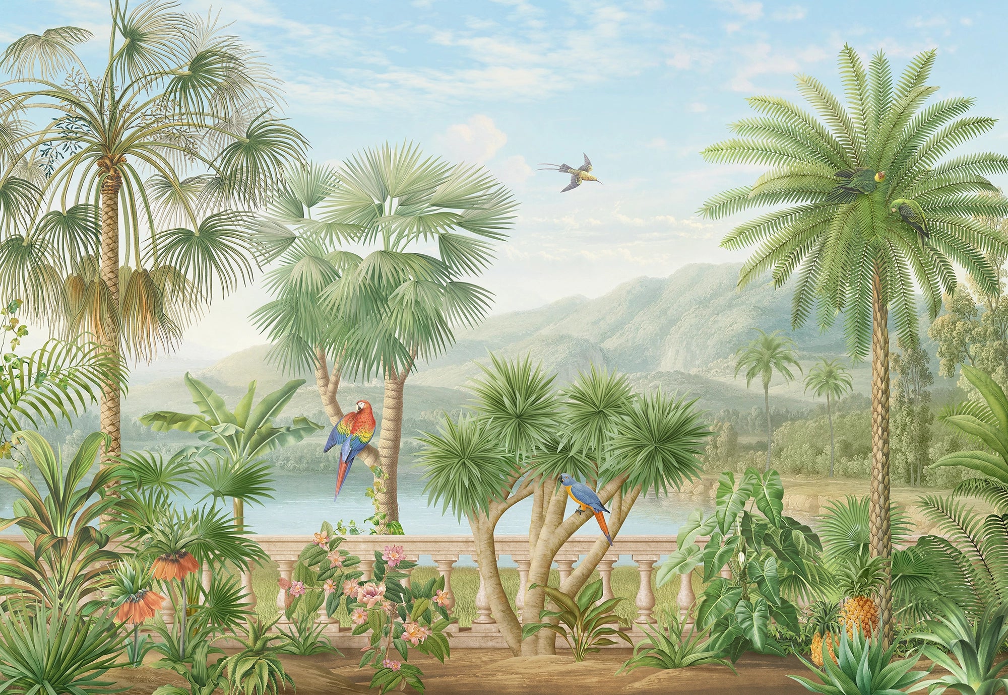 Tropical jungle mural