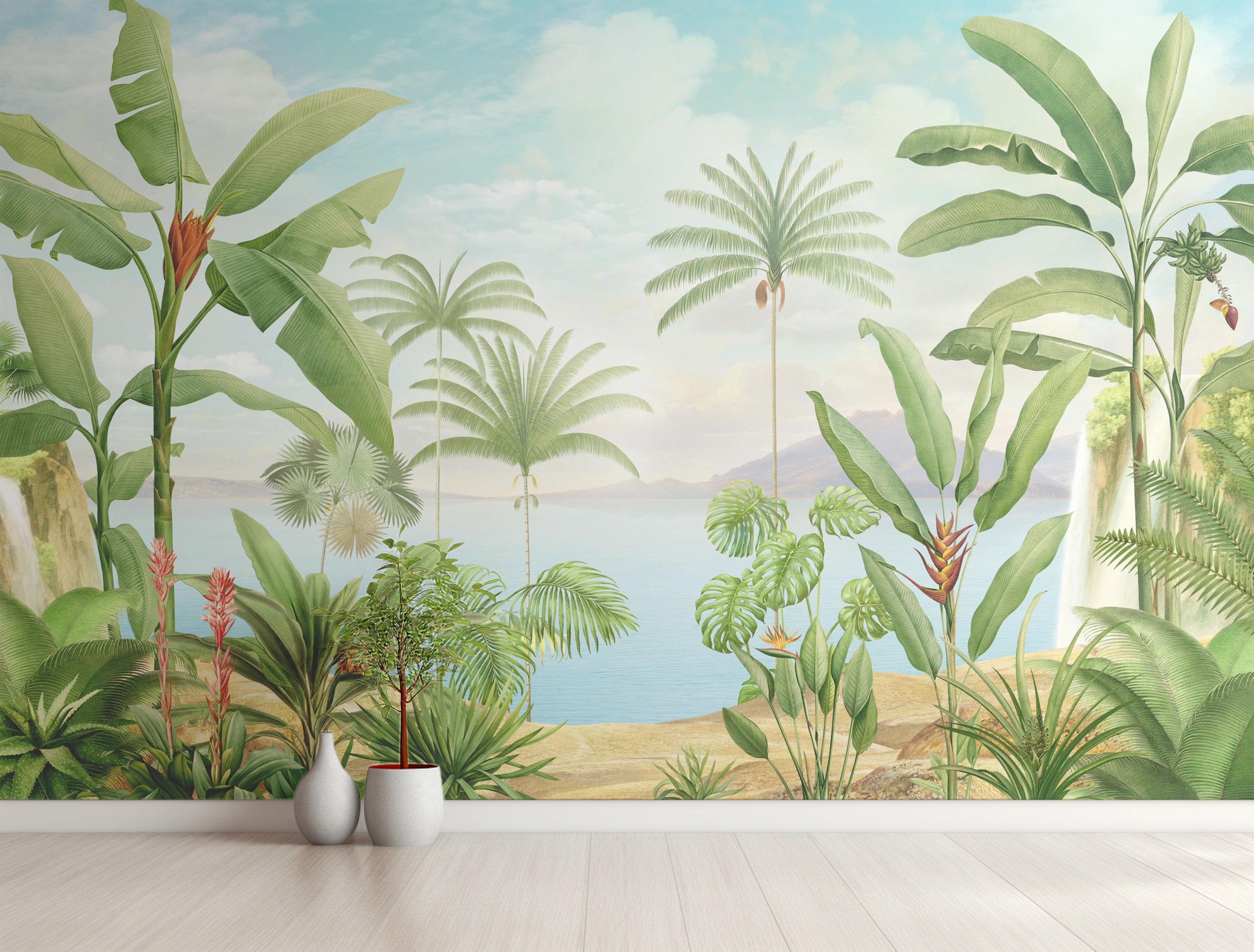 Exotic beach mural