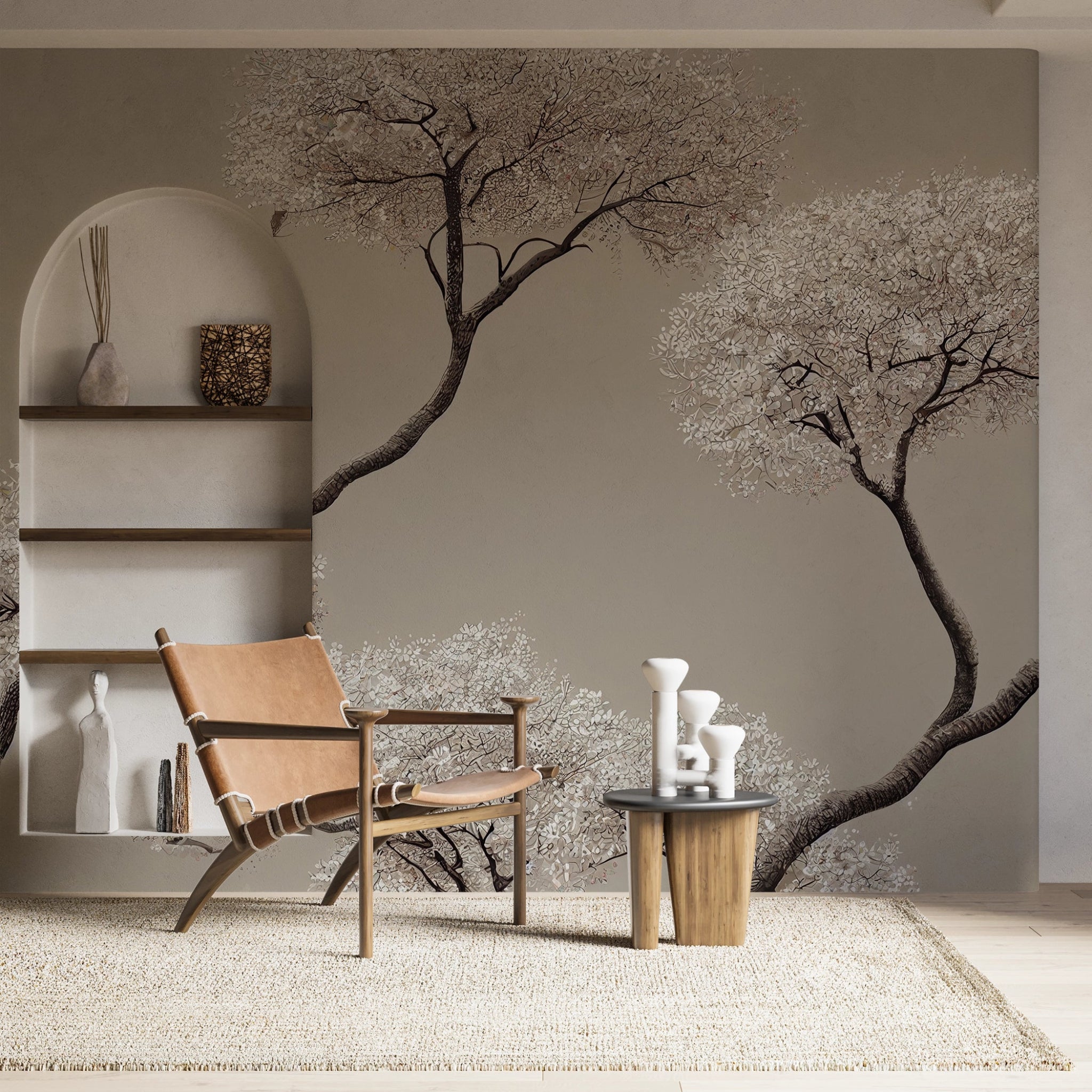 Papier peint Arbre Blooming Glow - Kam & Leon