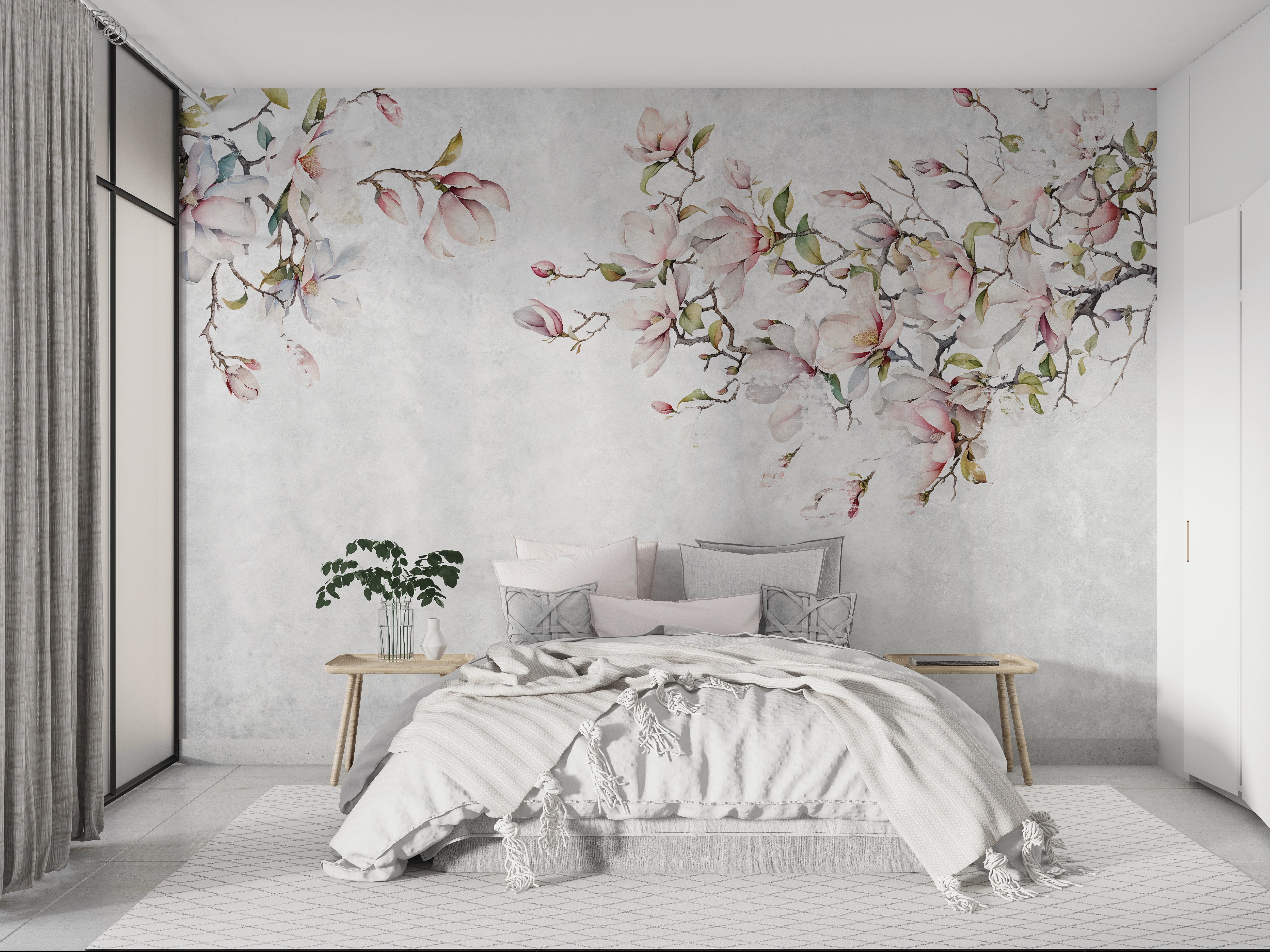 Flowering tree branch wallpaper