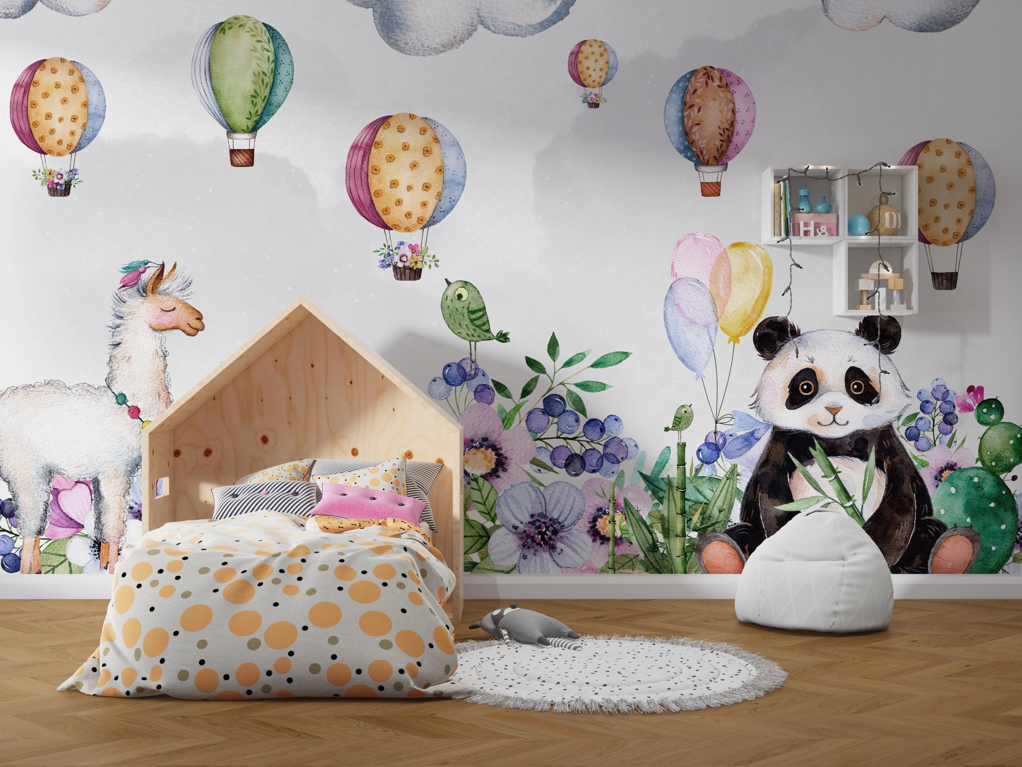 Papier Peint Chambre Enfant Panda & Cie - Kam et Léon