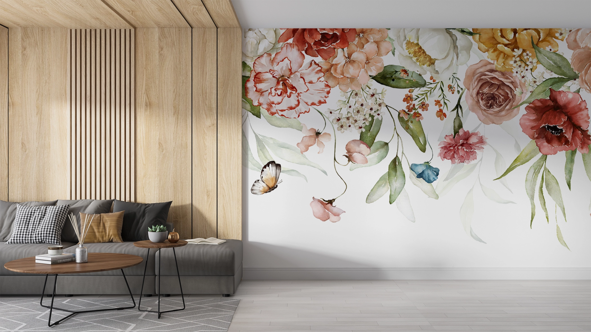 Papier peint Jardin de Fleurs - Kam & Leon