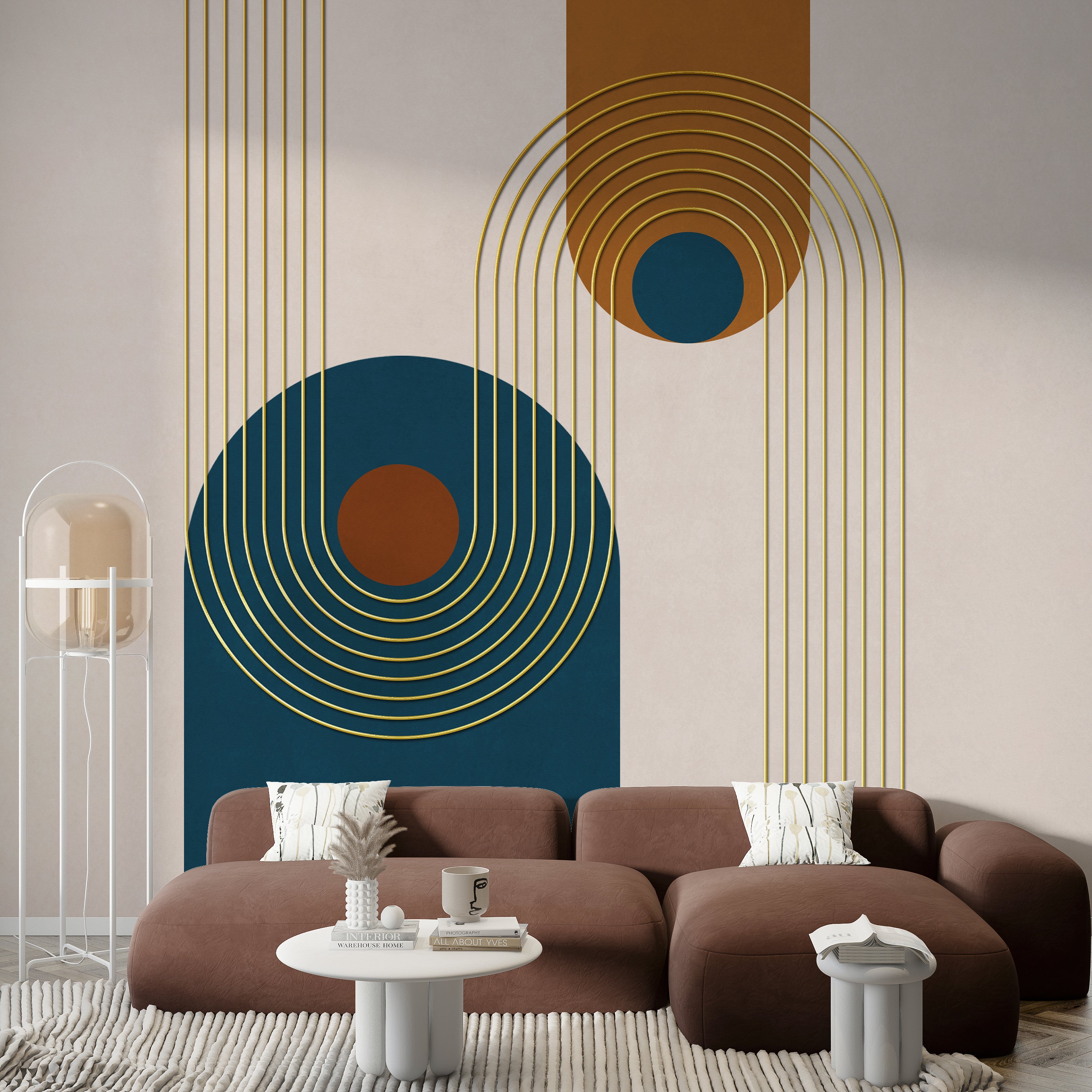 Retro Chic Lines Wallpaper