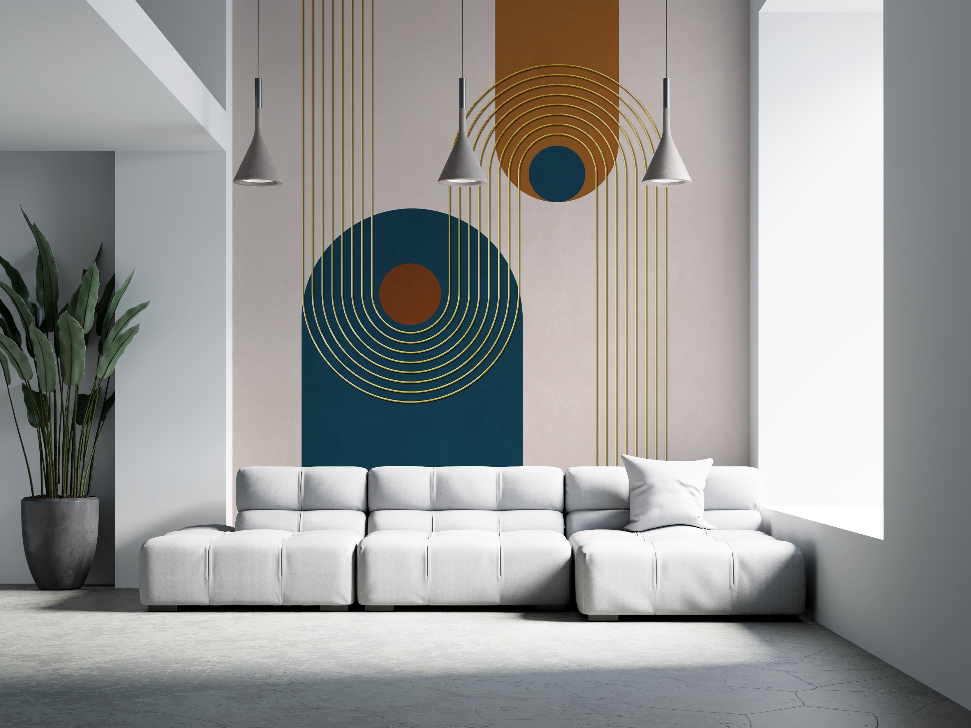 Retro Chic Lines Wallpaper