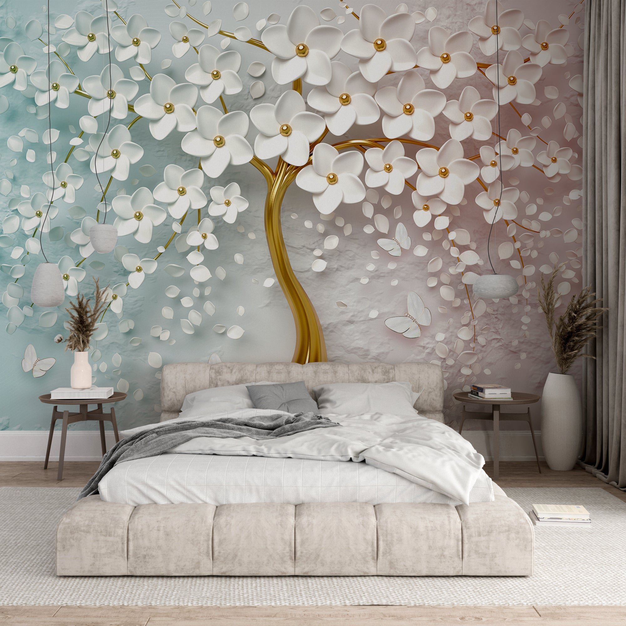 3D Blossom Tree Panoramic Wallpaper