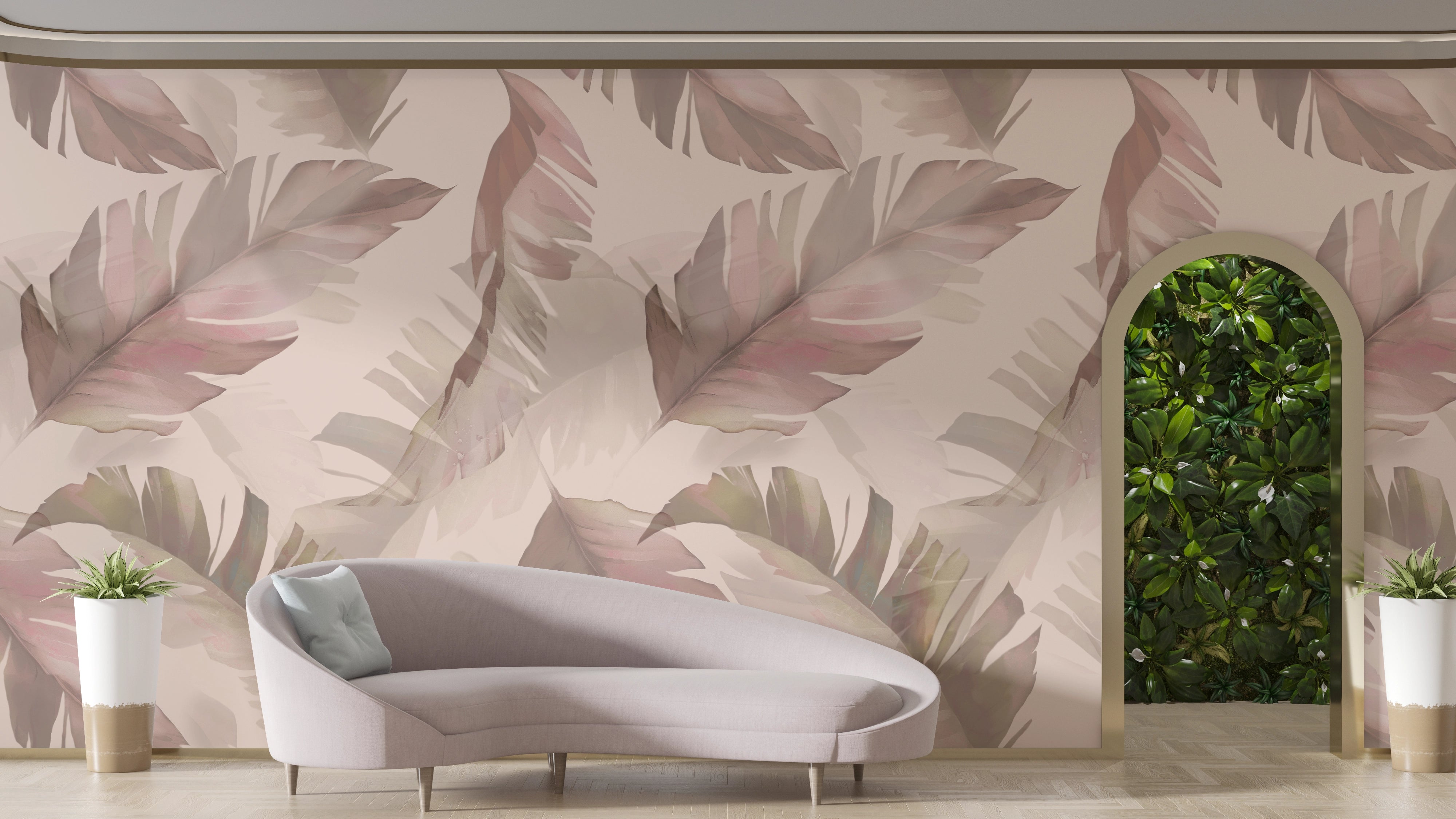 Pastel Feather Breeze Panoramic Wallpaper