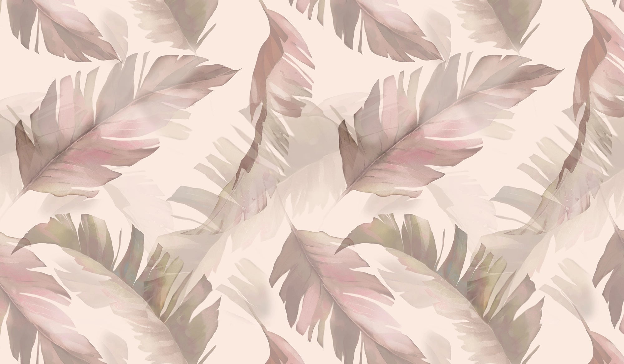 Pastel Feather Breeze Panoramic Wallpaper