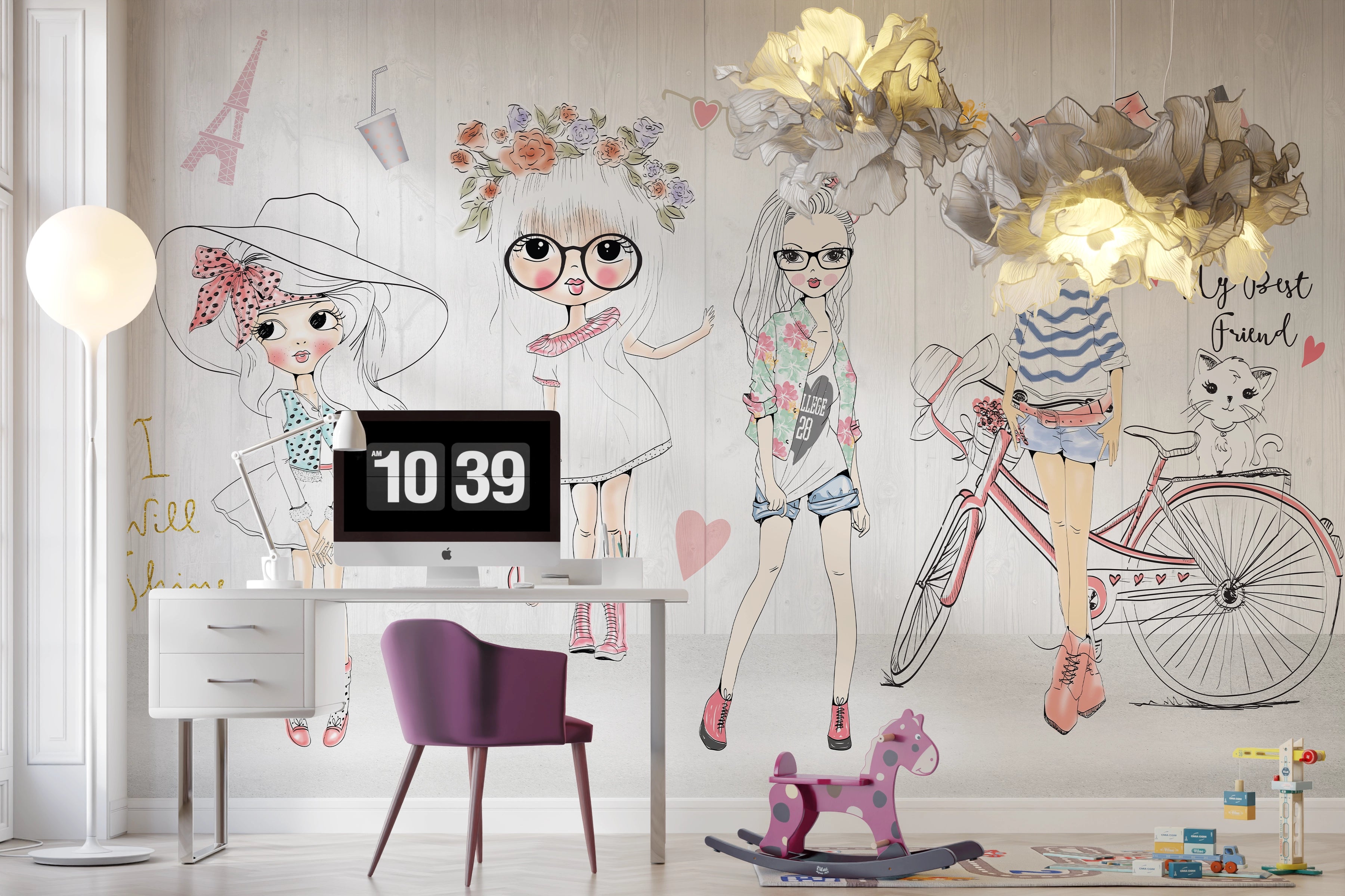 Fashion Girls Panoramic Wallpaper