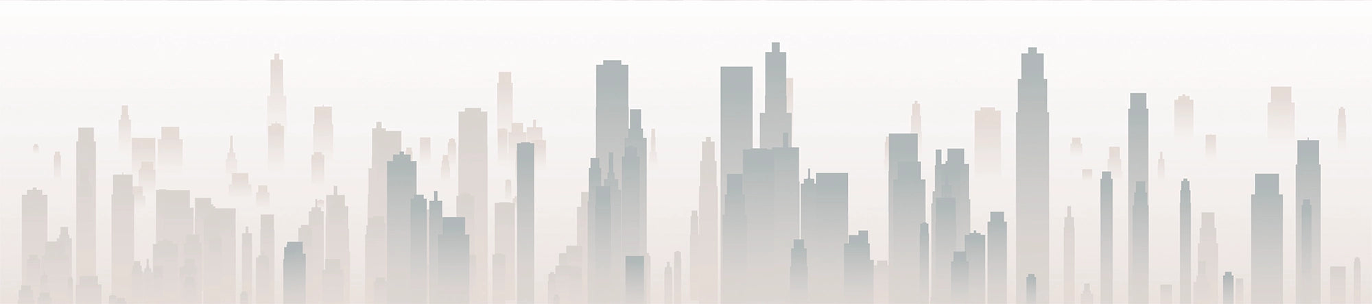 Pastel skyscraper panoramic wallpaper