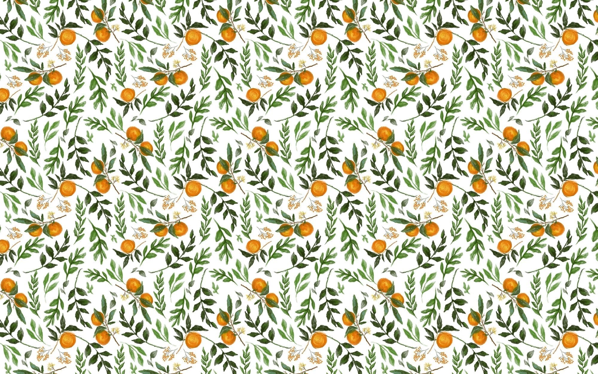 Papier peint petites oranges - Kam & Leon