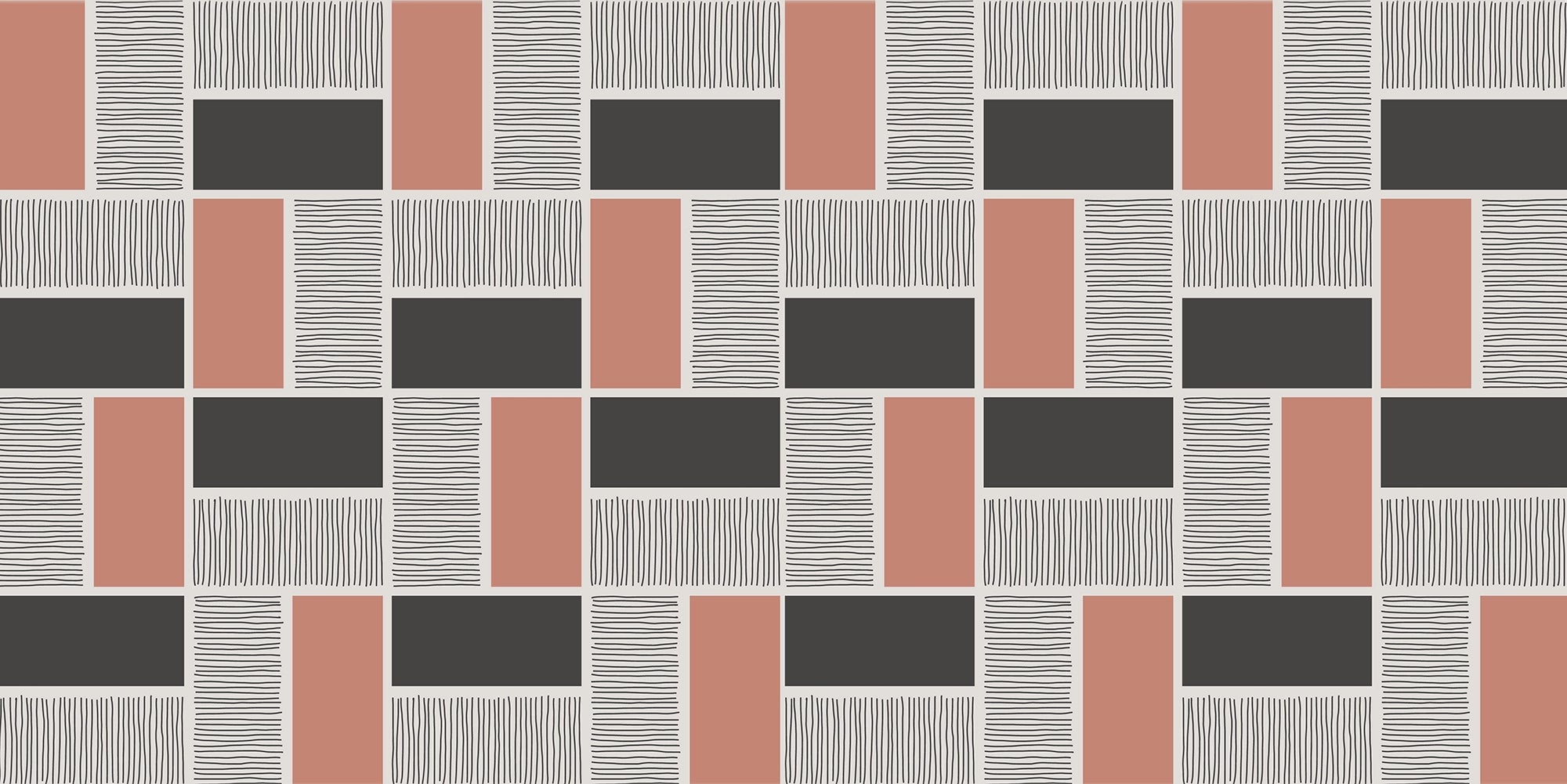 Pink and black rectangles geometric wallpaper