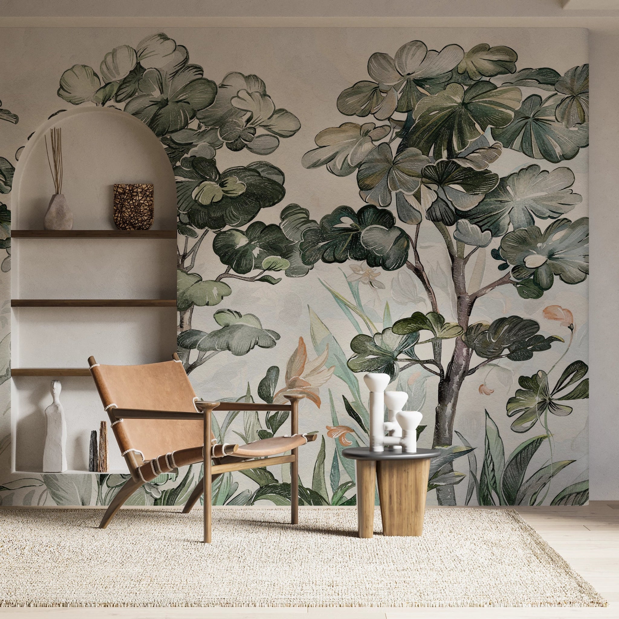 Papier peint sur mesure arbre tropicaux - Kam & Leon