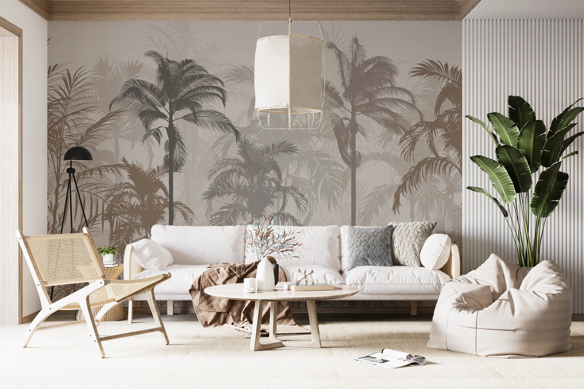 Papier peint Tendance Arbres Tropicaux - Kam & Leon