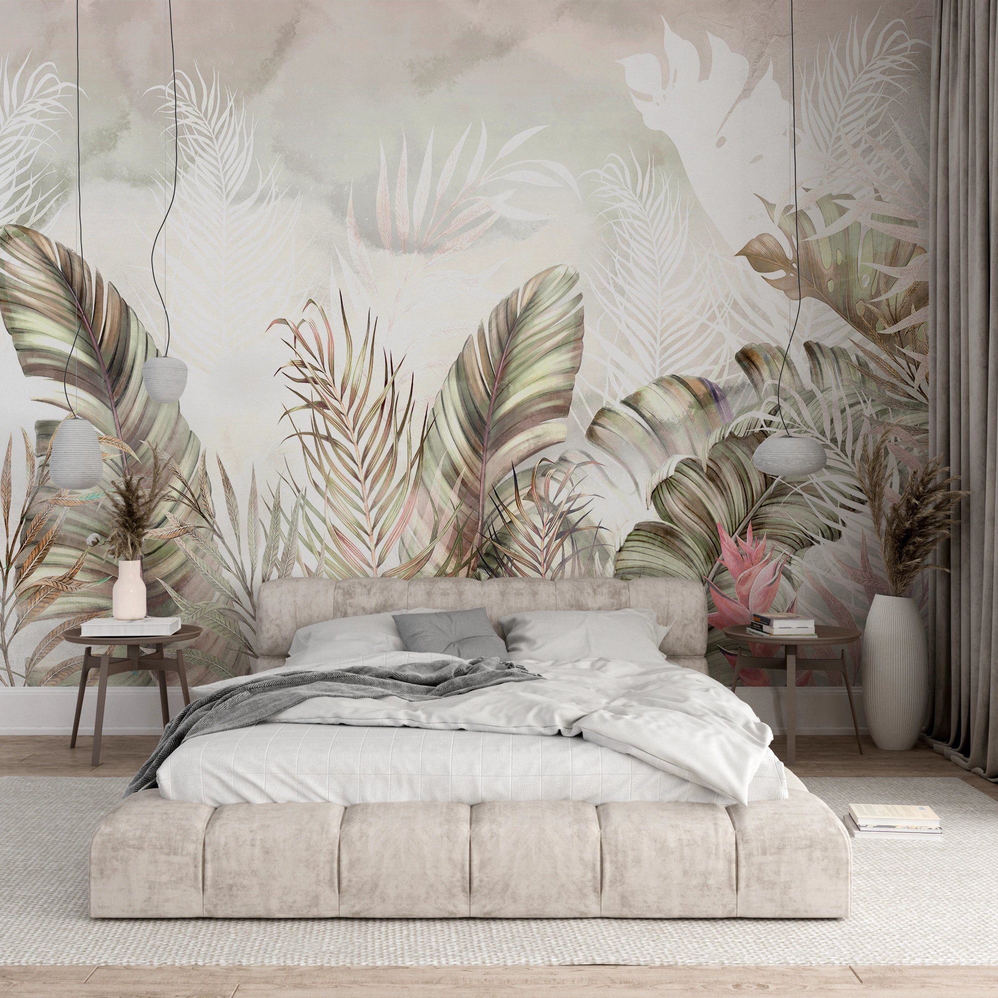 Large exotic leaf wall tapestry