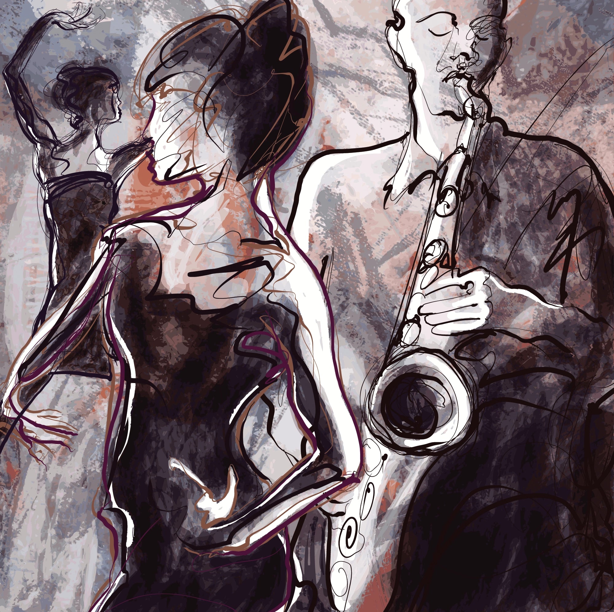 Jazzman cabaret wall tapestry